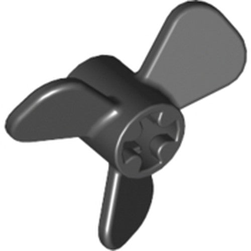 LEGO 6041 Propeller 3 Blade 3 Diameter with Axle Hole in Black - Authentic LEGO Part