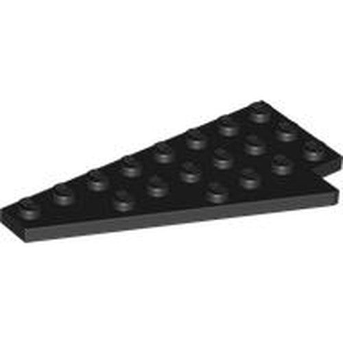 LEGO 3933 Wedge, Plate 8 x 4 Wing Left in Black - Authentic LEGO Part
