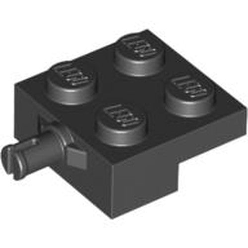 LEGO 4488 Plate, Modified 2 x 2 with Wheel Holder in Black - Authentic LEGO Part