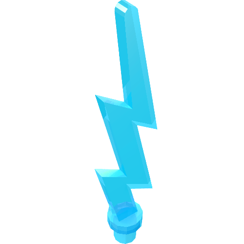 LEGO 27256 Wave Angular Single with Bar End (Lightning Bolt) - Main Product Image