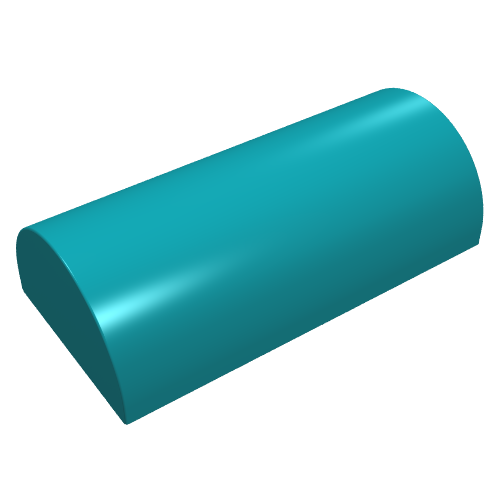 LEGO 6192a Slope, Curved 2 x 4 Double without Groove in Dark Turquoise - Authentic LEGO Part