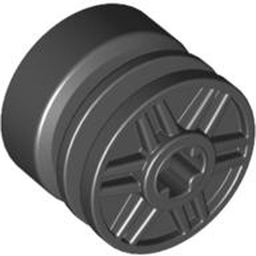 LEGO 55982 Wheel 18mm D. x 14mm with Axle Hole, Fake Bolts and Shallow Spokes in Black - Authentic LEGO Part