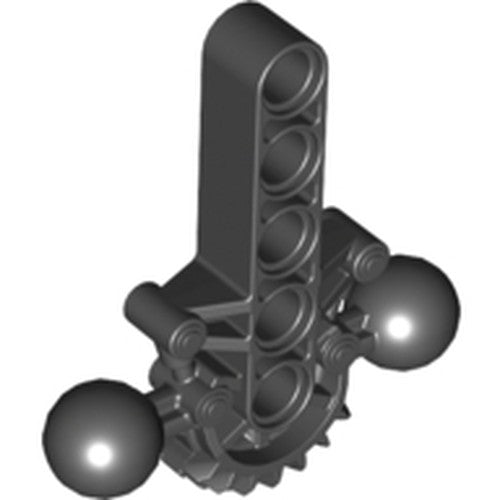 LEGO 47306 Bionicle Hips / Lower Torso with 2 Ball Joint and 7 Tooth Half Gear in Black - Authentic LEGO Part