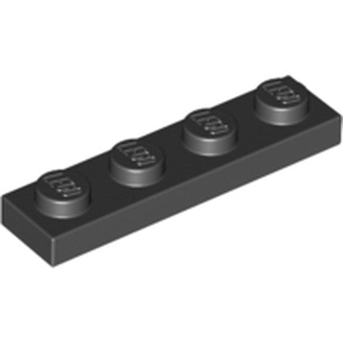 LEGO 3710 Plate 1 x 4 in Black - Authentic LEGO Part