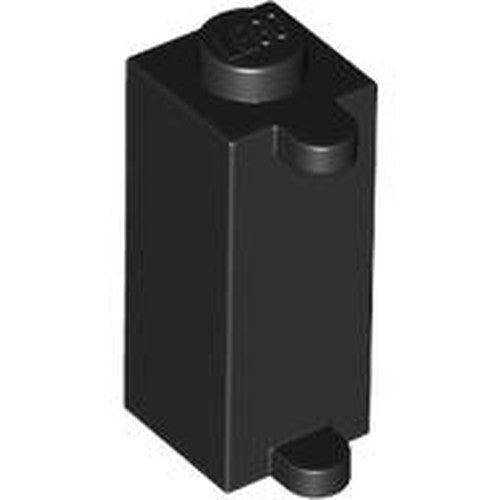 LEGO 3581 Brick, Modified 1 x 1 x 2 with Shutter Holder in Black - Authentic LEGO Part