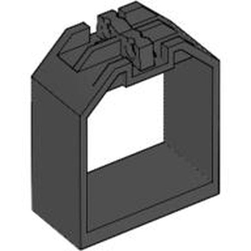 LEGO 30637 Container, Box Open Ended 2 x 4 x 4 with 1 Locking Hinge Finger on Each End in Black - Authentic LEGO Part