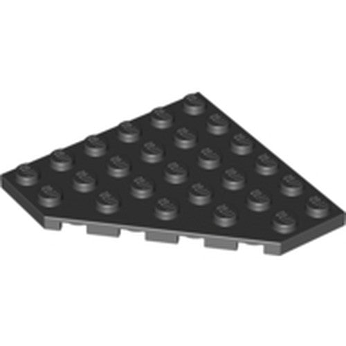 LEGO 6106 Wedge, Plate 6 x 6 Cut Corner in Black - Authentic LEGO Part