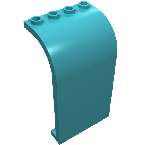 LEGO 2571 Panel 3 x 4 x 6 Curved Top in Medium Azure - Authentic LEGO Part