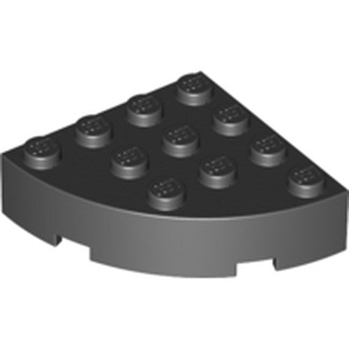 LEGO 2577 Brick, Round Corner 4 x 4 Full Brick in Black - Authentic LEGO Part
