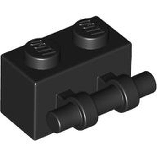 LEGO 30236 Brick, Modified 1 x 2 with Bar Handle on Side in Black - Authentic LEGO Part