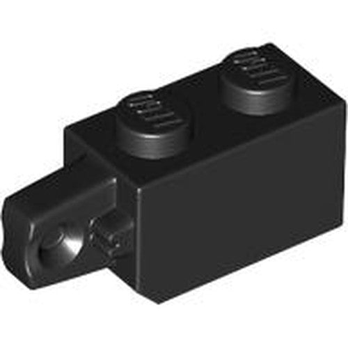 LEGO 30364 Hinge Brick 1 x 2 Locking with 1 Finger Vertical End in Black - Authentic LEGO Part