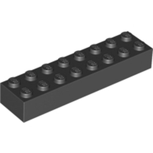 LEGO 3007 Brick 2 x 8 in Black - Authentic LEGO Part