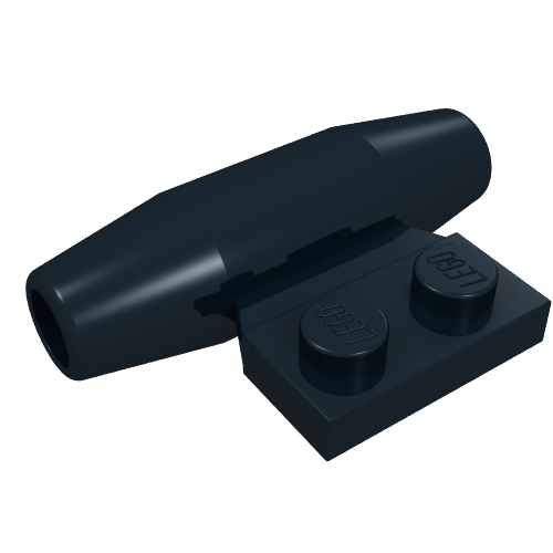 LEGO 3475b Engine, Smooth Small, 1 x 2 Side Plate with Axle Holders in Black - Authentic LEGO Part