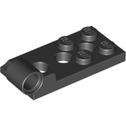LEGO 98285 Hinge Plate 2 x 4 with Pin Hole and 3 Holes - Bottom in Black - Authentic LEGO Part