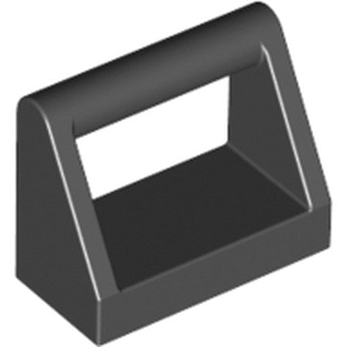 LEGO 2432 Tile, Modified 1 x 2 with Bar Handle in Black - Authentic LEGO Part