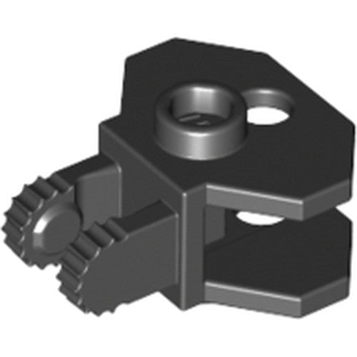 LEGO 30396 Hinge 1 x 2 Locking with 2 Fingers and Tow Ball Socket 9 Teeth in Black - Authentic LEGO Part