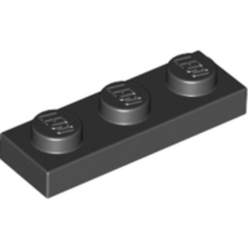 LEGO 3623 Plate 1 x 3 in Black - Authentic LEGO Part