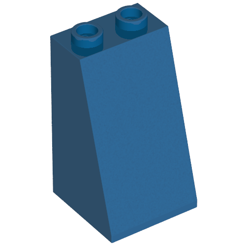 LEGO 3684a Slope 75 2 x 2 x 3 - Hollow Studs in Blue - Authentic LEGO Part