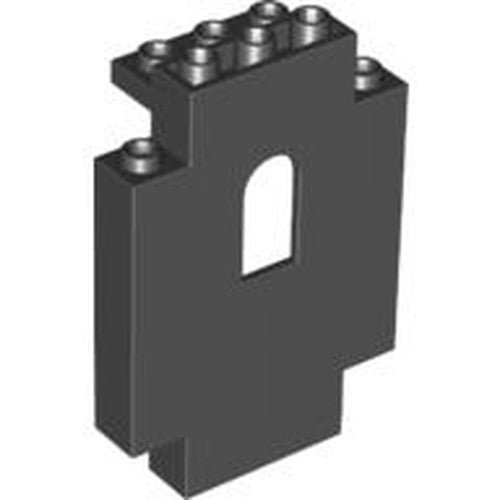 LEGO 4444 Panel 2 x 5 x 6 Wall with Window in Black - Authentic LEGO Part