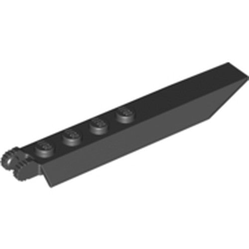 LEGO 30407 Hinge Plate 1 x 8 with Angled Side Extensions, 9 Teeth and Rounded Plate Underside in Black - Authentic LEGO Part