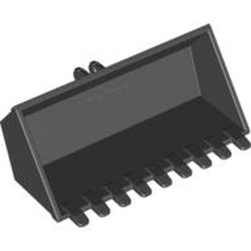 LEGO 47508 Vehicle, Digger Bucket 9 Teeth 4 x 8, Flat Inside with Locking 2 Finger Hinge in Black - Authentic LEGO Part