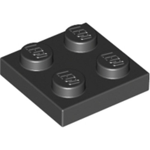 LEGO 3022 Plate 2 x 2 in Black - Authentic LEGO Part