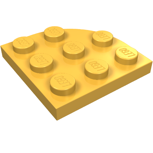 LEGO 30357 Plate, Round Corner 3 x 3 in Bright Light Orange - Authentic LEGO Part