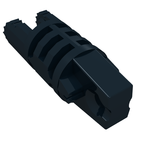 LEGO 30554a Hinge Cylinder 1 x 3 Locking with 1 Finger and 2 Fingers on Ends, without Hole in Black - Authentic LEGO Part