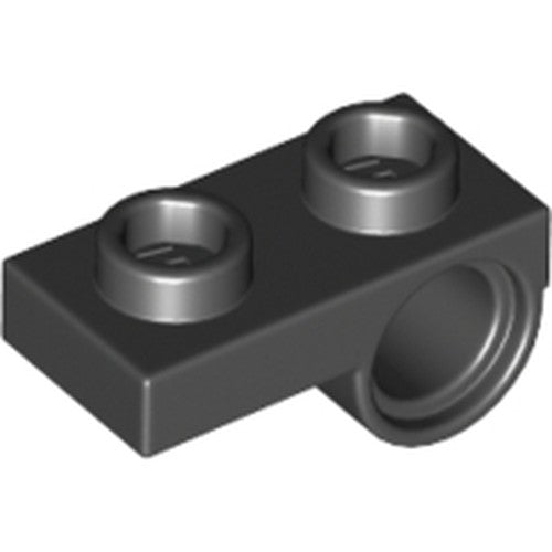 LEGO 18677 Plate, Modified 1 x 2 with Pin Hole on Bottom in Black - Authentic LEGO Part