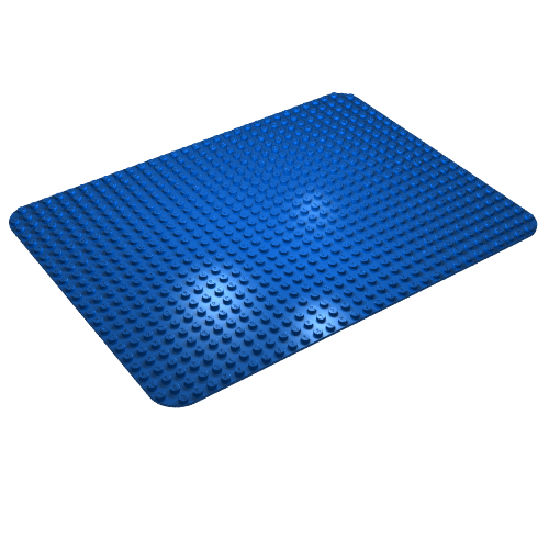 LEGO 10a Baseplate 24 x 32 with Rounded Corners in Blue - Authentic LEGO Part