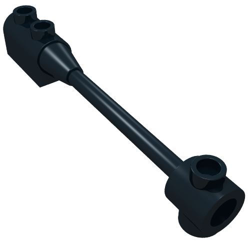 LEGO 30359a Bar 1 x 8 with Brick 1 x 2 Curved Top End (Original, No Axle Holder) in Black - Authentic LEGO Part