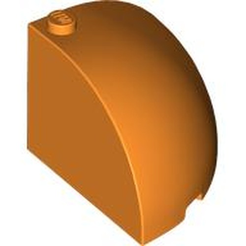 LEGO 49612 Brick, Round Corner 4 x 4 x 2 2/3 Dome Top in Orange - Authentic LEGO Part