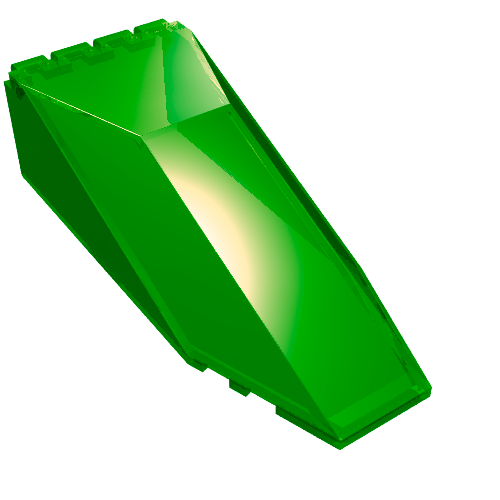 LEGO 2507 Windscreen 10 x 4 x 2 1/3 Canopy in Trans-Green - Authentic LEGO Part