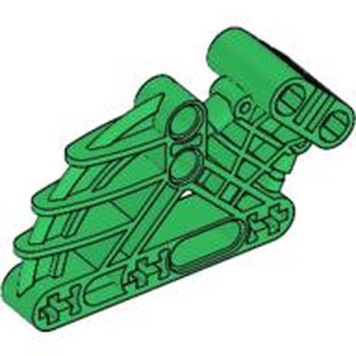 LEGO 41665 Bionicle Bohrok Rib Cage, Liftarm 2 x 4 x 7 Angled in Green - Authentic LEGO Part