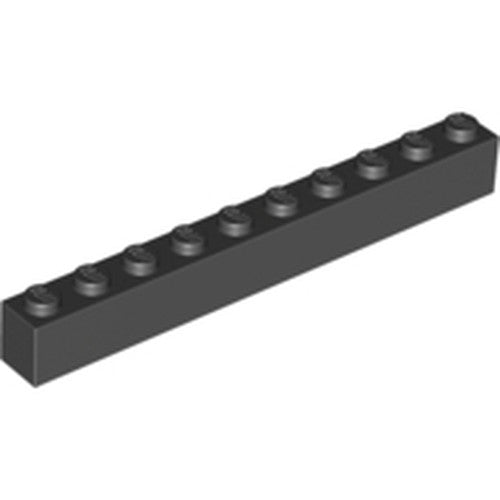 LEGO 6111 Brick 1 x 10 in Black - Authentic LEGO Part
