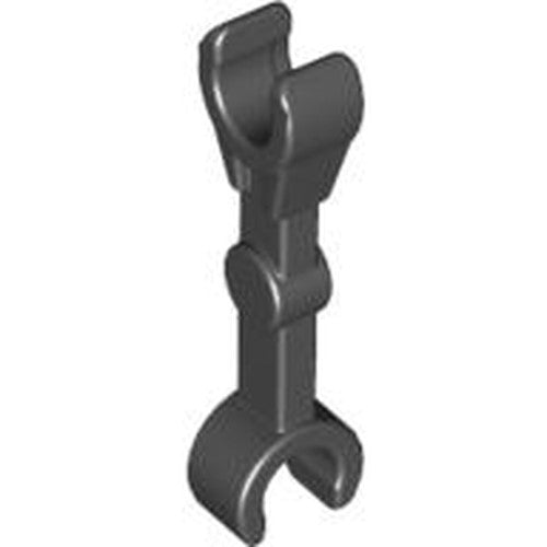 LEGO 59230 Arm Mechanical, Straight with Clips at 90 degrees (Vertical Grip) in Black - Authentic LEGO Part