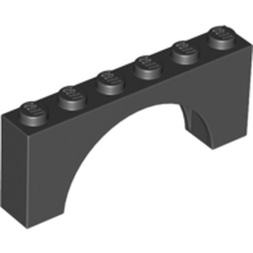 LEGO 3307 Arch 1 x 6 x 2 - Thick Top with Reinforced Underside in Black - Authentic LEGO Part