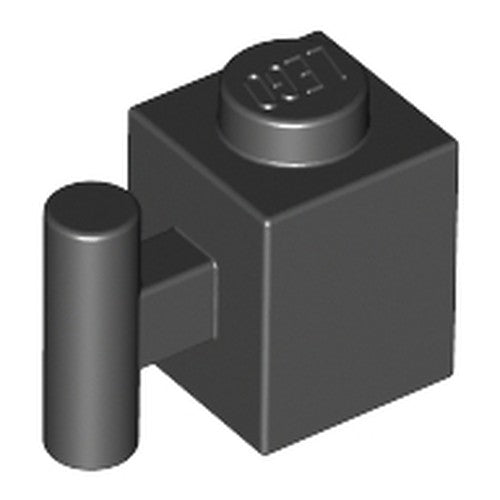 LEGO 2921 Brick, Modified 1 x 1 with Bar Handle in Black - Authentic LEGO Part