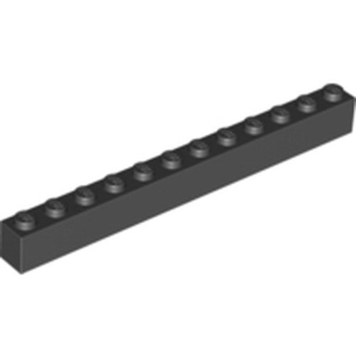 LEGO 6112 Brick 1 x 12 in Black - Authentic LEGO Part