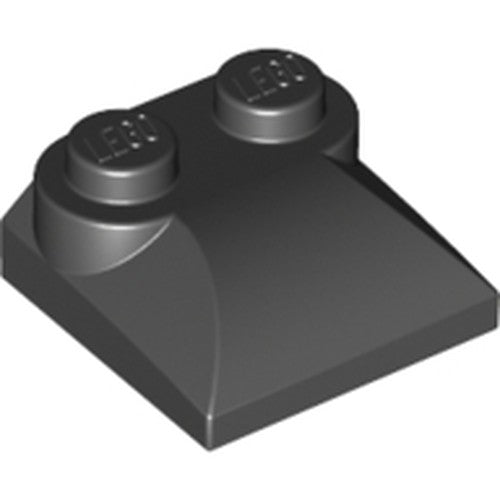LEGO 47457 Slope, Curved 2 x 2 x 2/3 with 2 Studs and Curved Sides in Black - Authentic LEGO Part