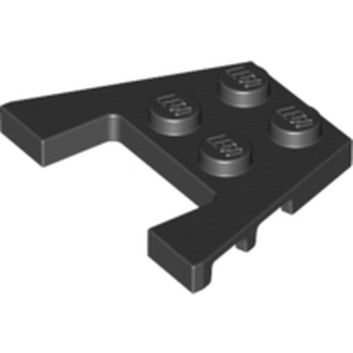 LEGO 48183 Wedge, Plate 3 x 4 with Stud Notches in Black - Authentic LEGO Part