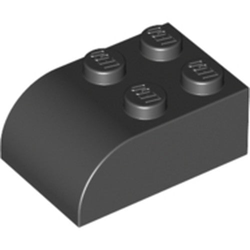LEGO 6215 Slope, Curved 3 x 2 with 4 Studs in Black - Authentic LEGO Part