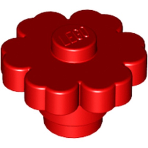 LEGO 98262 Plant Flower 2 x 2 Rounded - Solid Stud in Red - Authentic LEGO Part