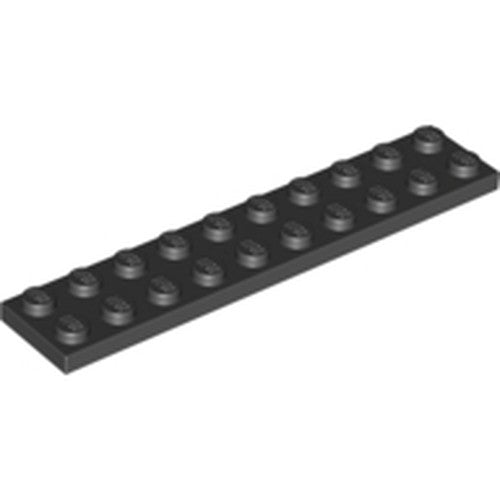 LEGO 3832 Plate 2 x 10 in Black - Authentic LEGO Part