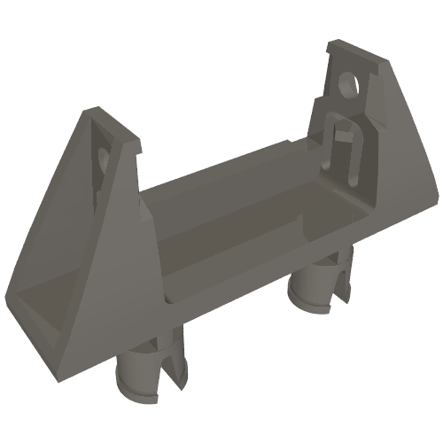 LEGO 30636 String Reel 1 x 4 x 2 Holder with 2 Technic Pins in Dark Bluish Gray - Authentic LEGO Part