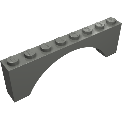 LEGO 3308 Arch 1 x 8 x 2 in Dark Bluish Gray - Authentic LEGO Part