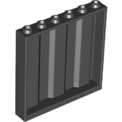 LEGO 23405 Panel 1 x 6 x 5 with Corrugated Profile in Black - Authentic LEGO Part