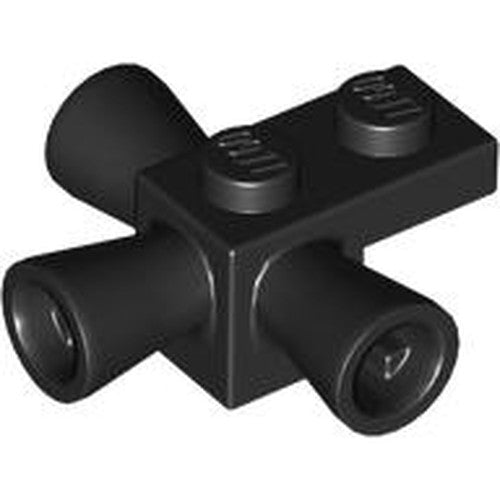 LEGO 3963 Brick, Modified 1 x 1 with 3 Loudspeakers / Space Positioning Rockets in Black - Authentic LEGO Part