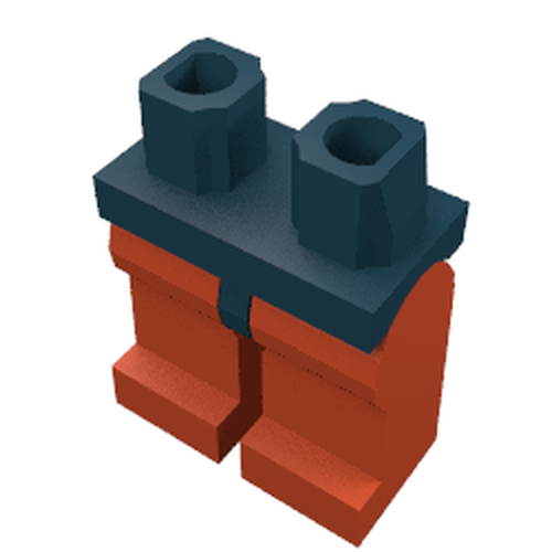 LEGO 970c05 Hips and Red Legs in Black - Authentic LEGO Part