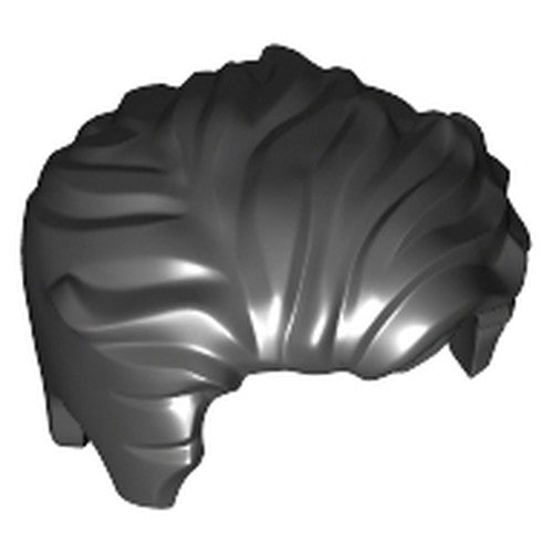 LEGO 23186 Minifigure, Hair Swept Left Tousled with Slight Widow's Peak and Short Sideburns in Black - Authentic LEGO Part